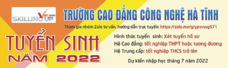 Trường Cao đẳng Công nghệ Hà Tĩnh tuyển sịnh 2022 - khóa 27