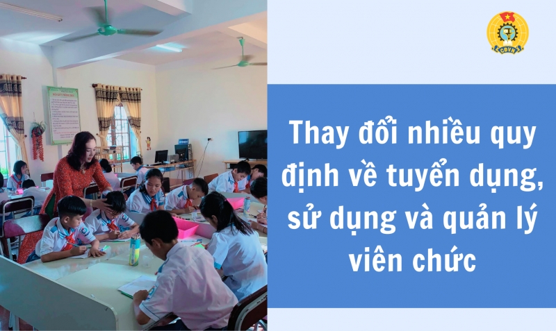 Thay đổi nhiều quy định về tuyển dụng, sử dụng và quản lý viên chức