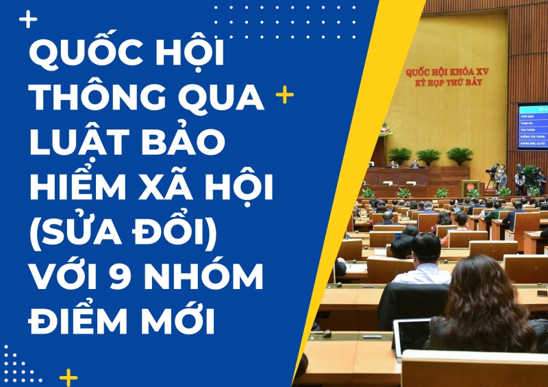Quốc hội thông qua Luật Bảo hiểm xã hội (sửa đổi) với 9 nhóm điểm mới