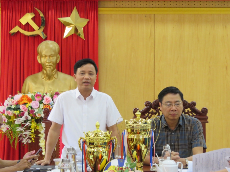 Họp ban Tổ chức Giải bóng chuyền Công đoàn Hà Tĩnh năm 2023