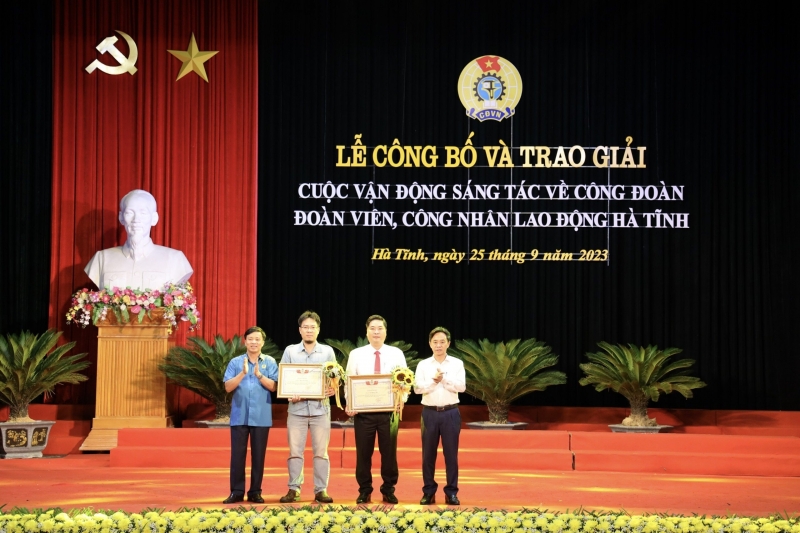 Các tiết mục xuất sắc được công diễn tại đêm trao giải Cuộc vận động sáng tác về Công đoàn và CNVCLĐ Hà Tĩnh